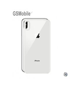 Protector para tapa de cristal templado para iPhone XS Max Blanco