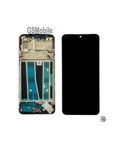 Écran complet avec châssis pour Oppo A91 Noir Original