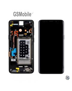 Complete Screen with Frame for Samsung Galaxy S9 G960F Black Original